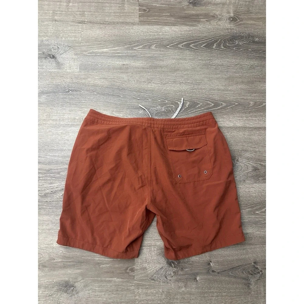Wellen Men's Shorts Size 38 Performance Swim Shorts Orange